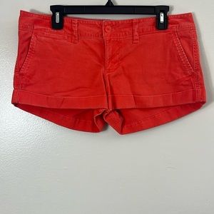 American Eagle red shorts cutoff women’s size 24